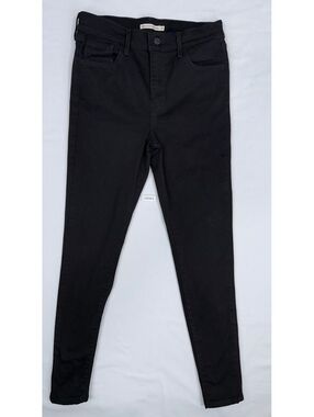 Levi's Black Skinny Jeans with Zip Fly, Size 29, Minor Wear on Leg